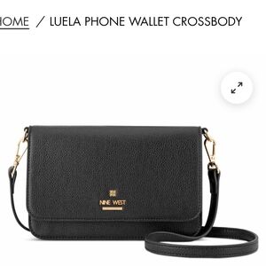 Nine West Black Luela Phone Wallet Crossbody